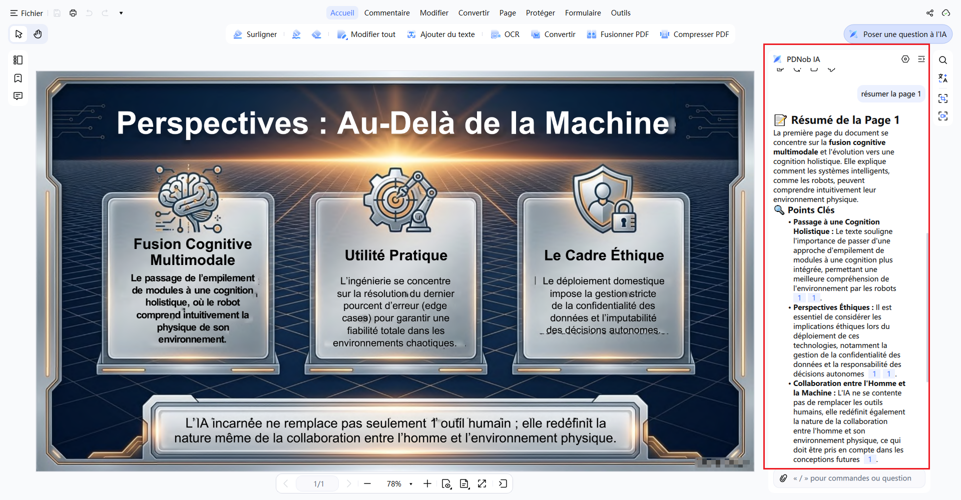 résumer des pages spécifiques