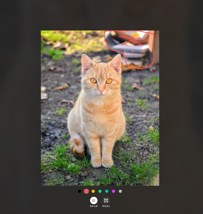 Geminiの画像編集画面で編集箇所を直接指定