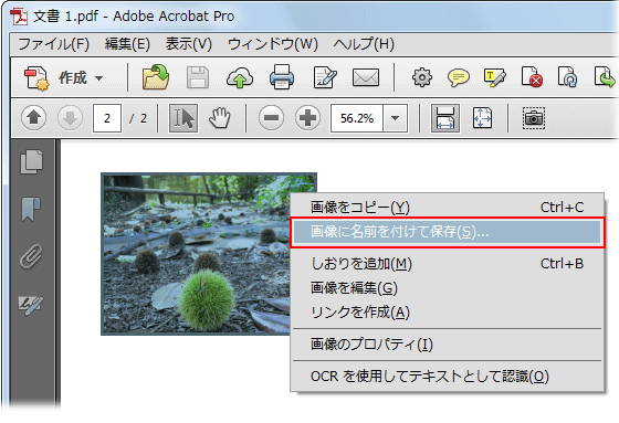 右クリックし、画像に名前を付けて保存