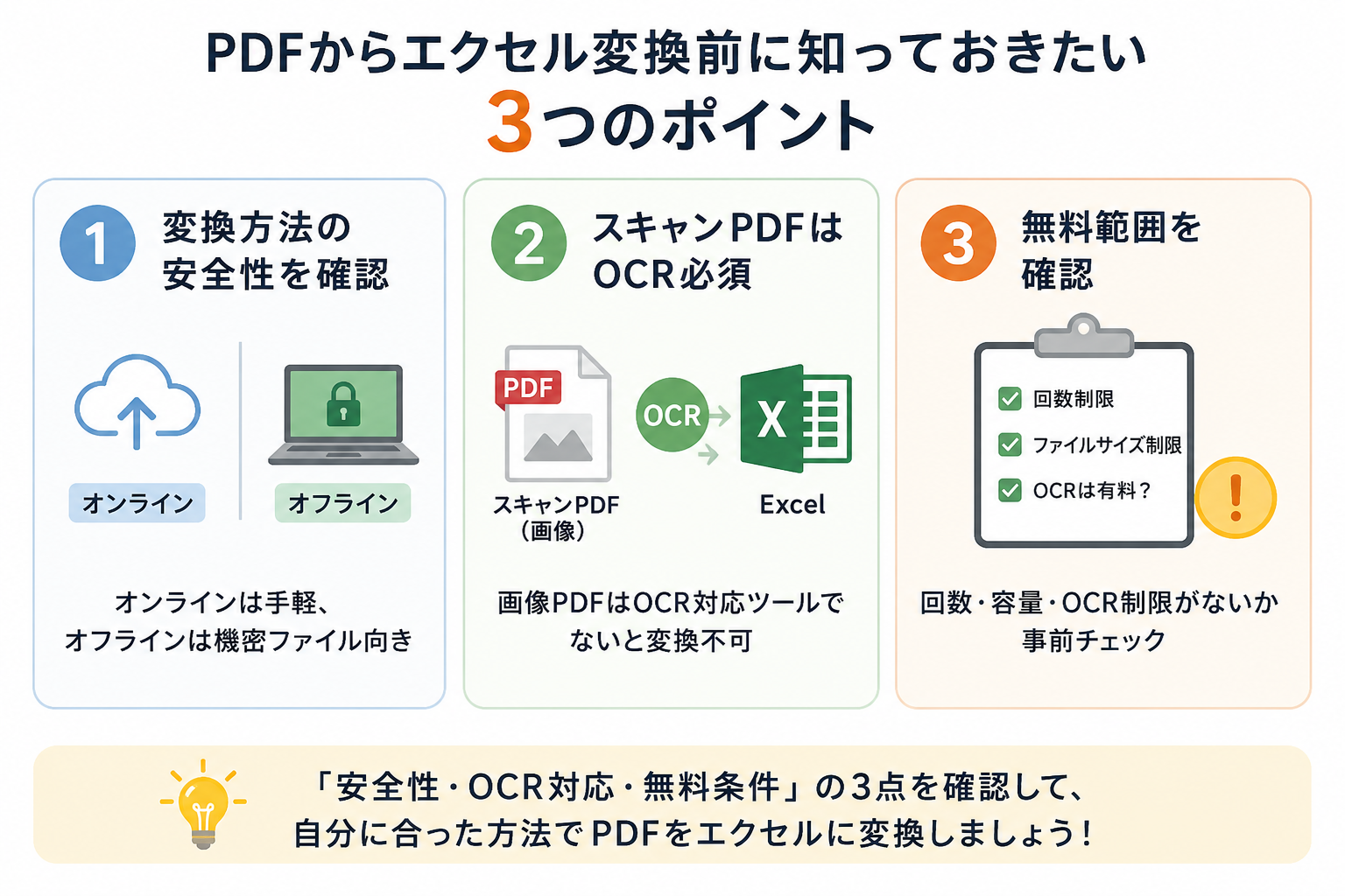 知っておきたい3つのポイント