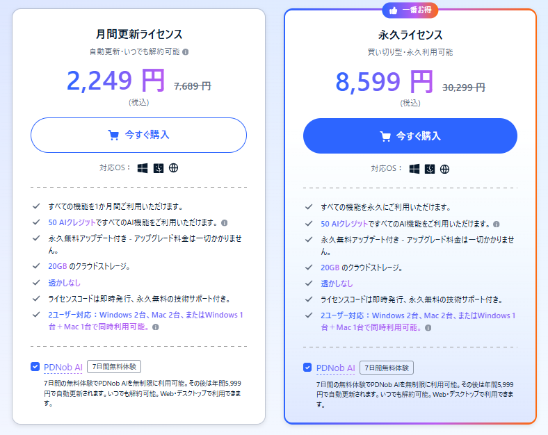 pdnob個人版訂閱方案