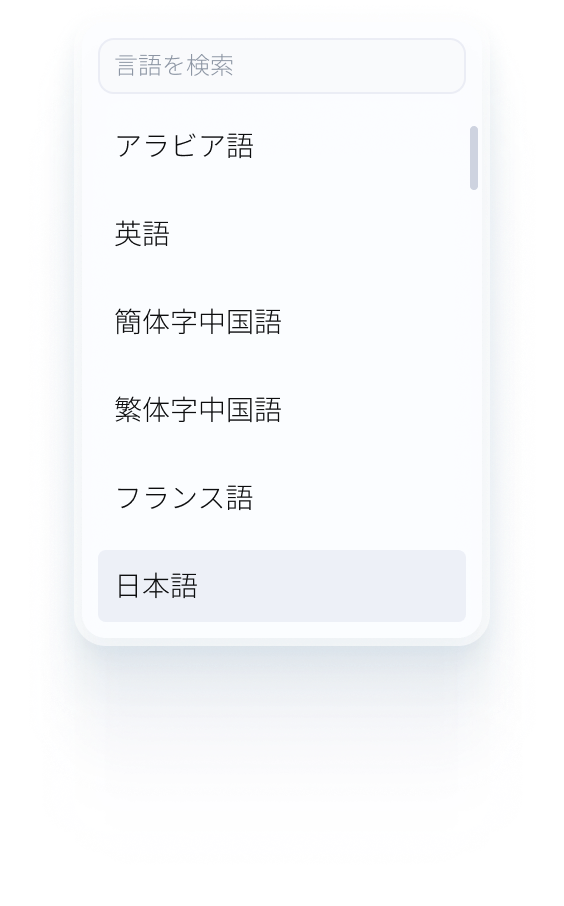 PDF内の翻訳されたテキスト表示
