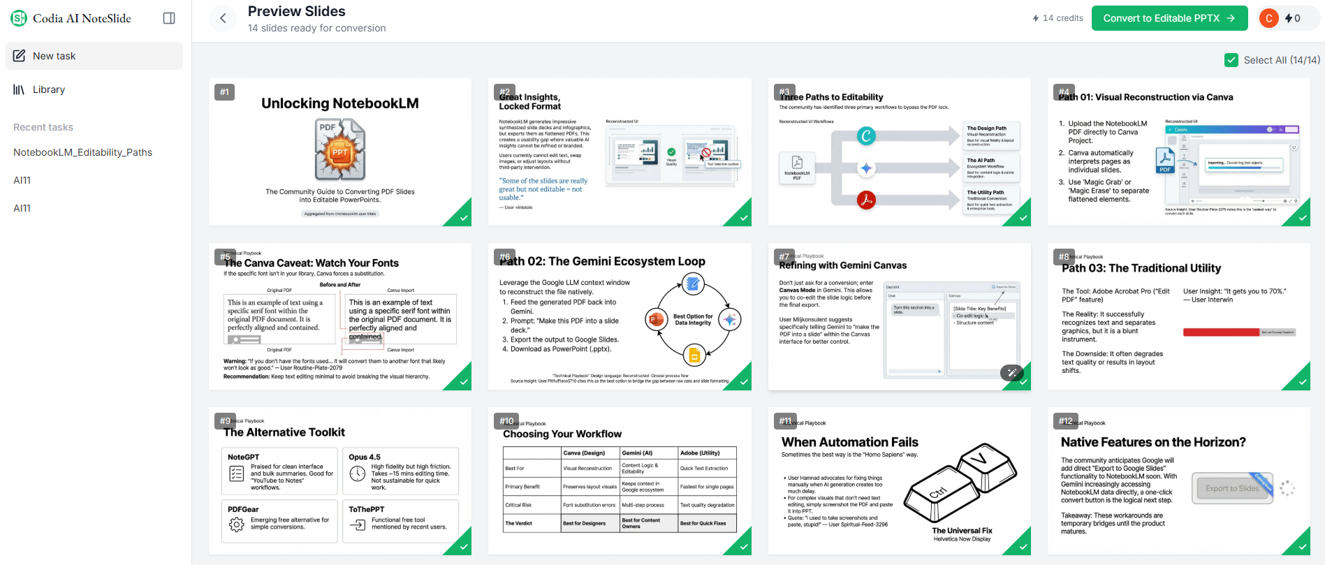 NotebookLM PDFをNoteSlideでPPTに変換