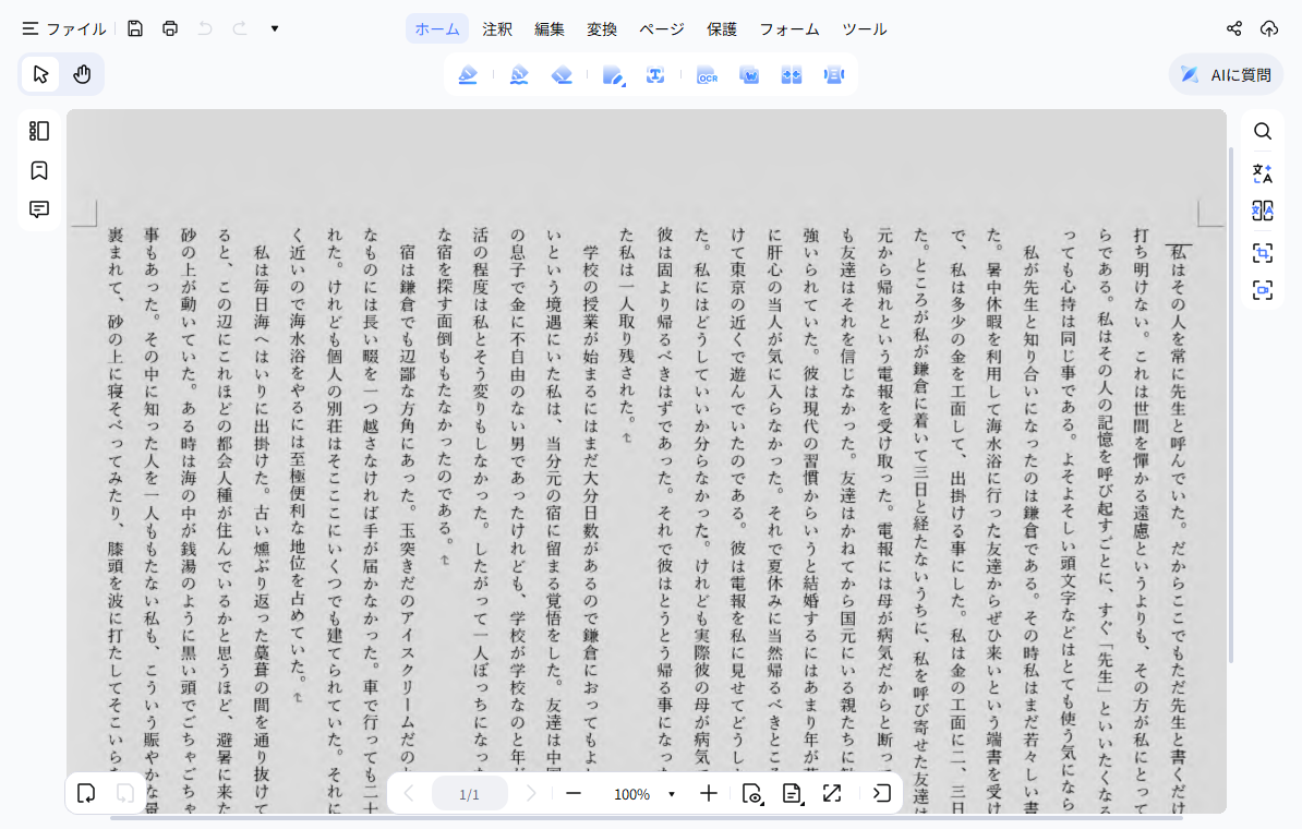 PDNobで適用をクリックしてOCRを実行する画面