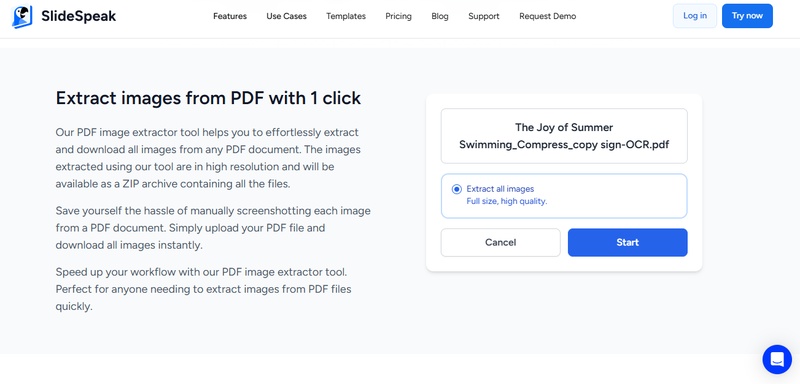 PDFの各ページが1枚の画像に変換