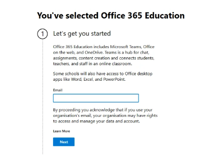 Microsoftアカウントサインイン画面