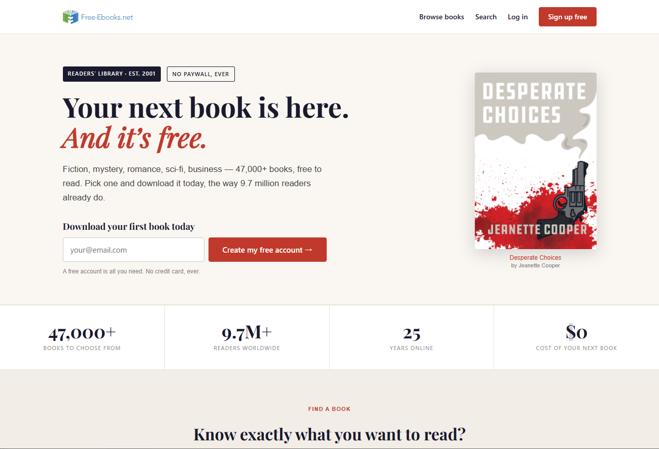 Free-Ebooks.netのトップページ