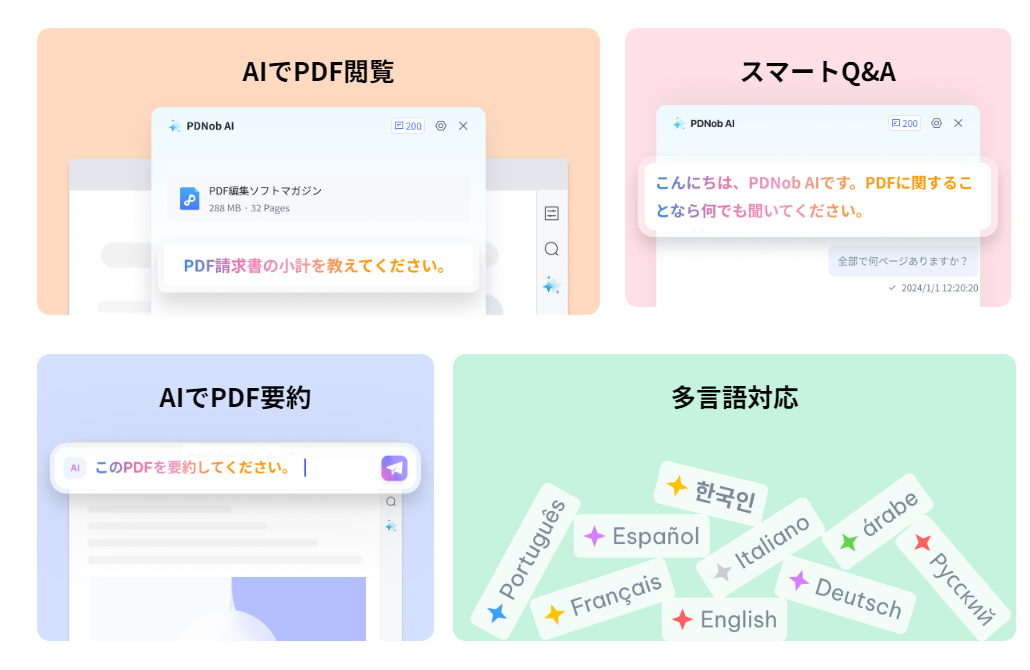 PDNob AIの主な機能