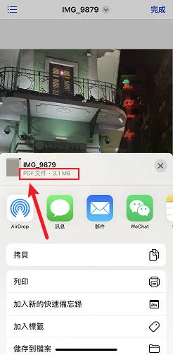 PDF 형식으로 사진 전송
