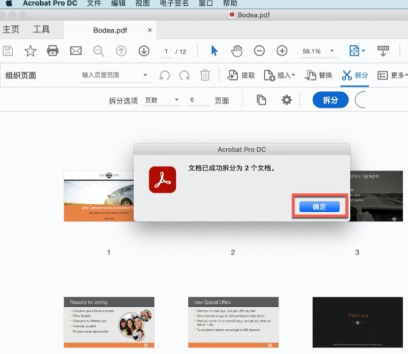 acrobat拆分完成