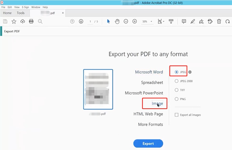 adobe acrobat dc pdf轉jpg