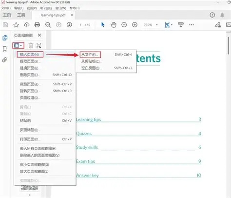 adobe acrobat插入頁面