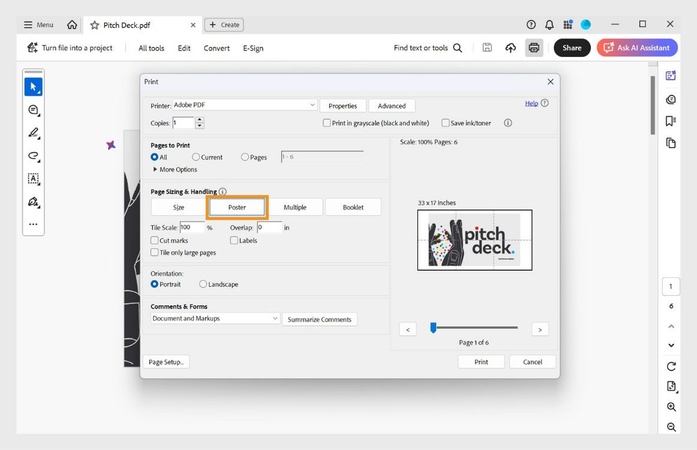 adobe 海報列印