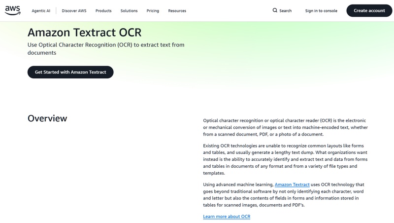 aws textract－亞馬遜雲端機器學習ocr服務