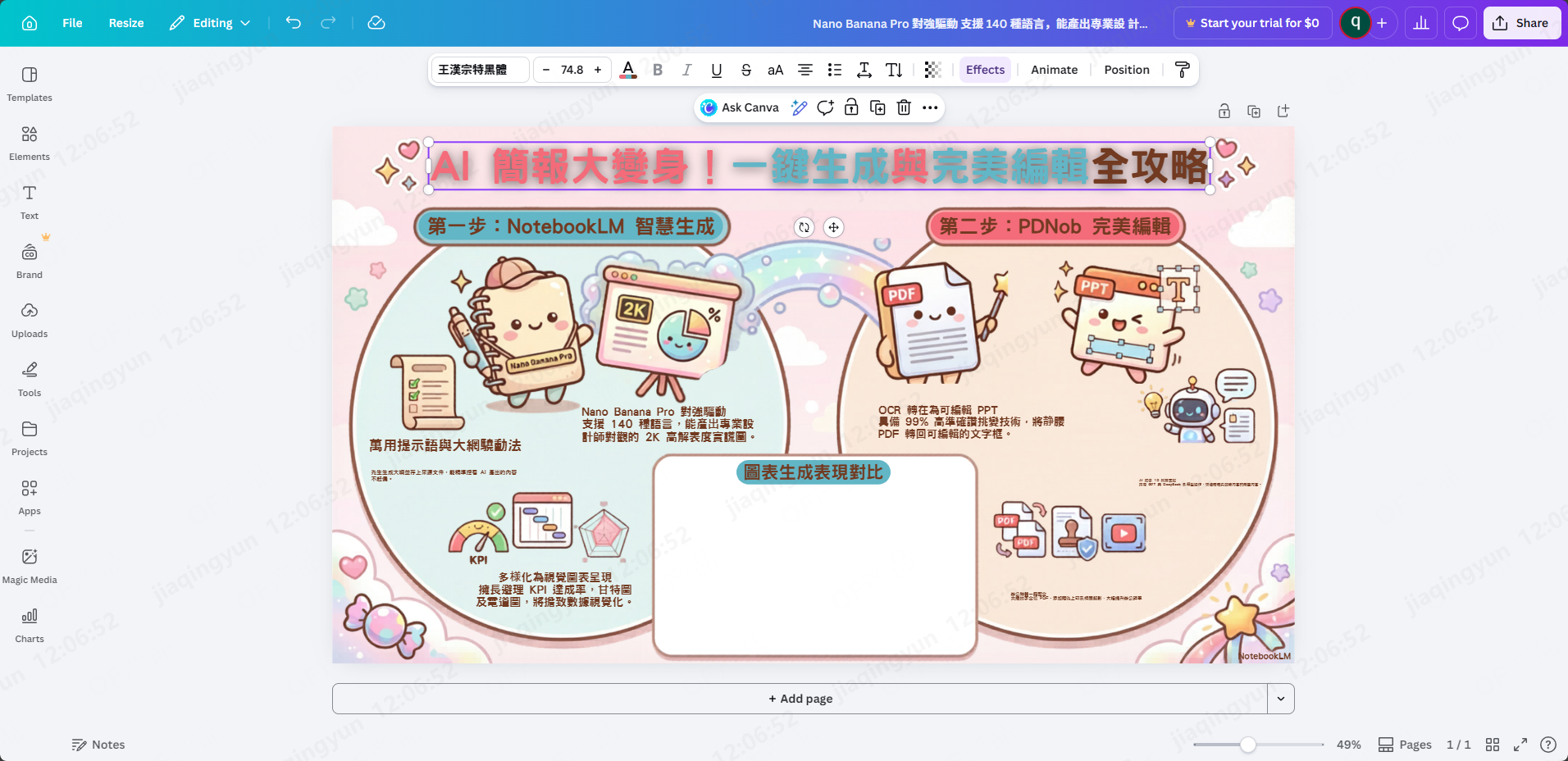 canva編輯notebooklm簡報