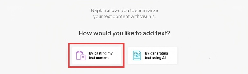 選擇「by pasting my text content」
