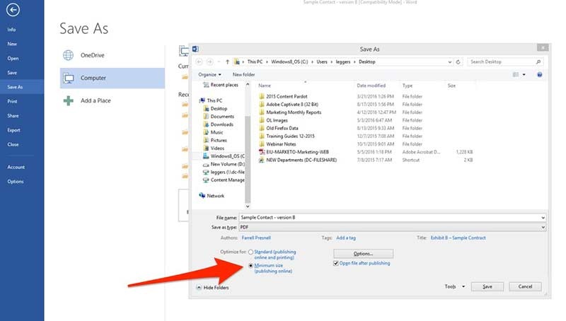 「儲存類型」選擇「pdf」