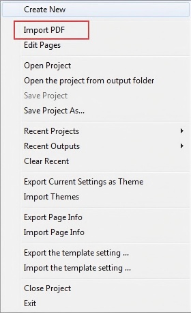 點擊「file」>「import pdf」