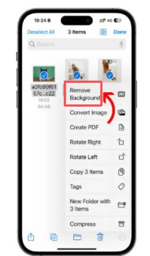 點選「remove background」