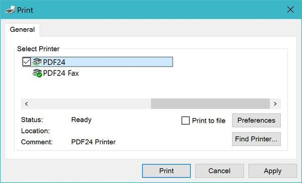 PDF24 Creator JPG轉換為PDF