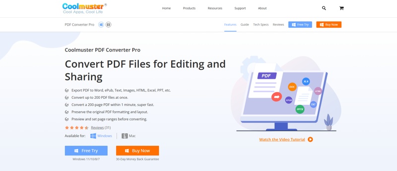 coolmuster pdf converter pro 離線將 pdf 檔案轉換為 excel 格式