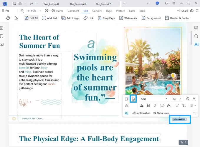 刪除「notebooklm」文字或圖示浮水印