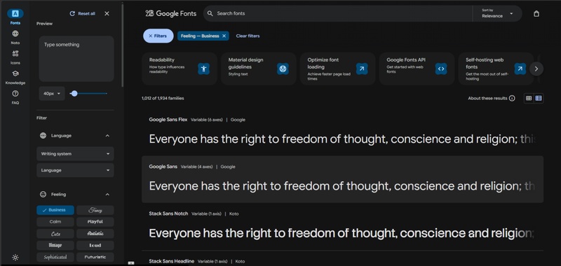 從 google fonts 下載字型並安裝到電腦系統中