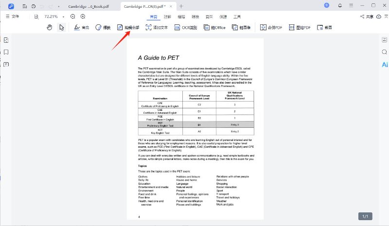 調整PDF文字格式引數完成編輯