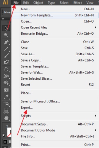 adobe illustrator匯出档案為图片