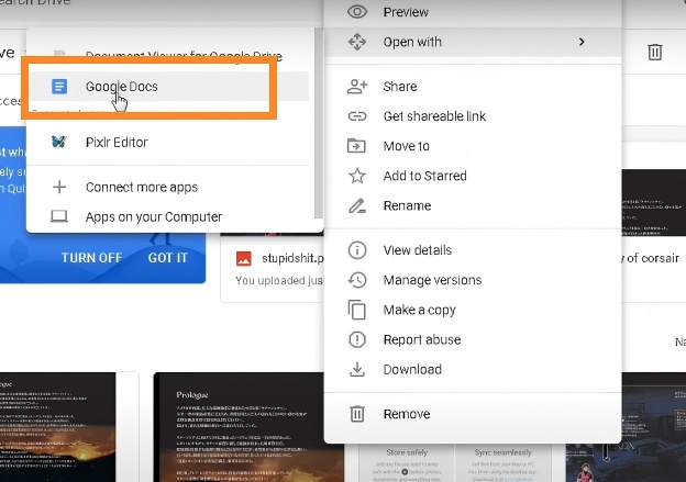 在google drive中用google文件開啟掃描pdf進行ocr