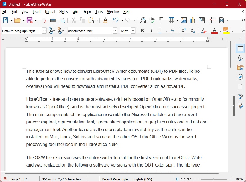 libreoffice writer word轉pdf