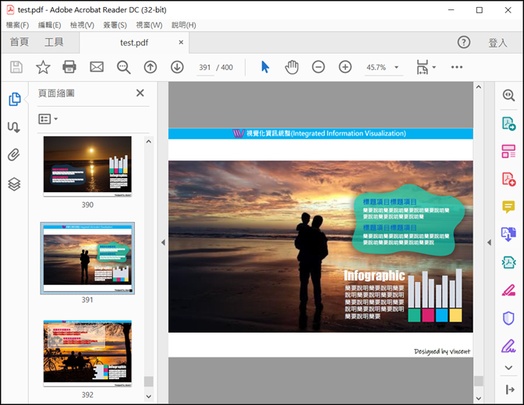 adobe acrobat reader開啟pdf