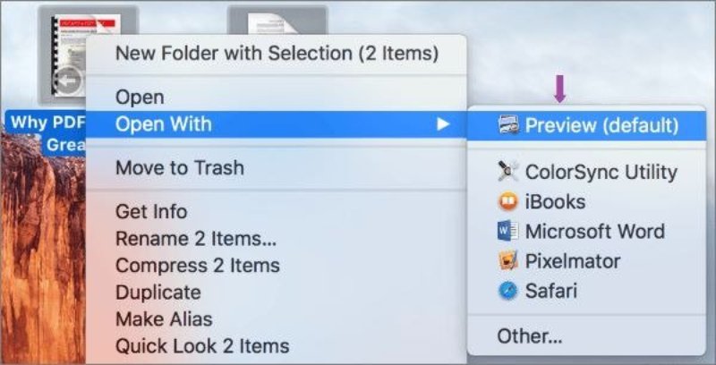 用Mac內建的Preview 開啟PDF