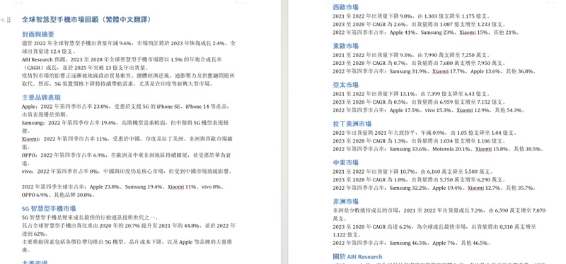 輸出翻譯結果到 word