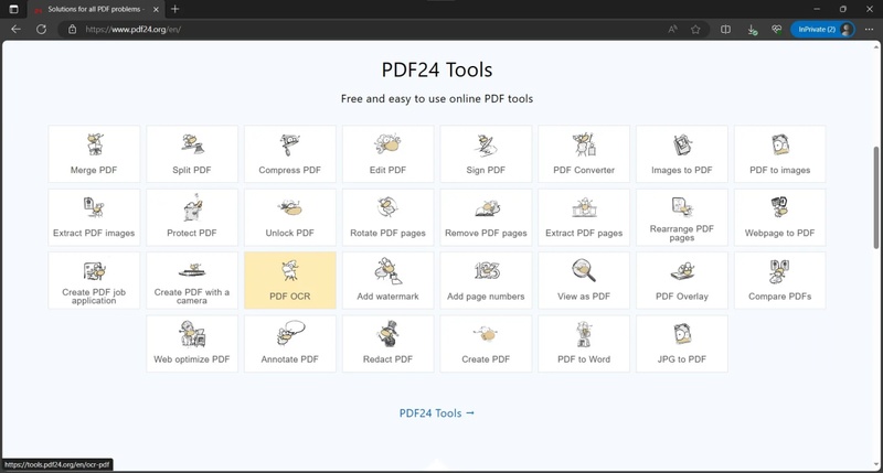 pdf24在線 ocr－免費且自動刪檔的隱私保護工具