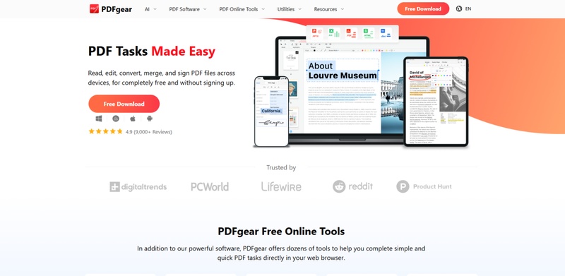 pdfgear 免費的pdf分割工具