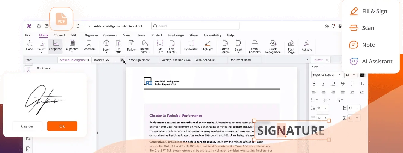 Foxit PDF Editor 簽名功能