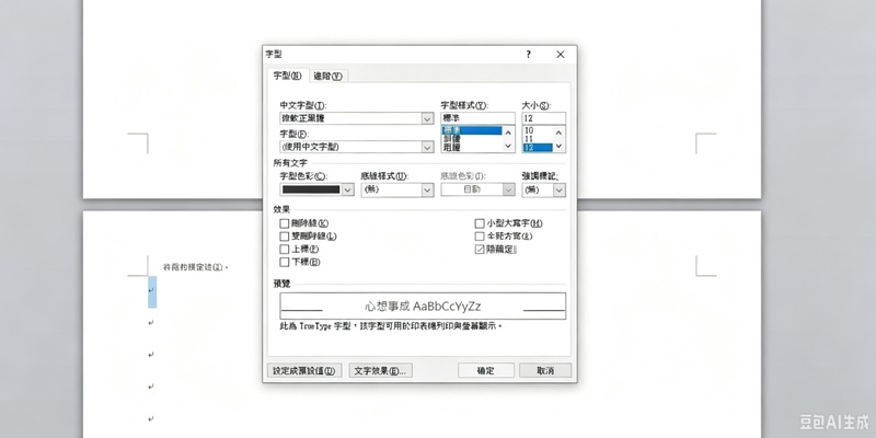 將最後一個段落的字型縮小或設為隱藏