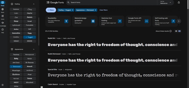 在google fonts 搜尋並下載同款字型