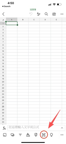 點選「從圖片插入資料」圖示