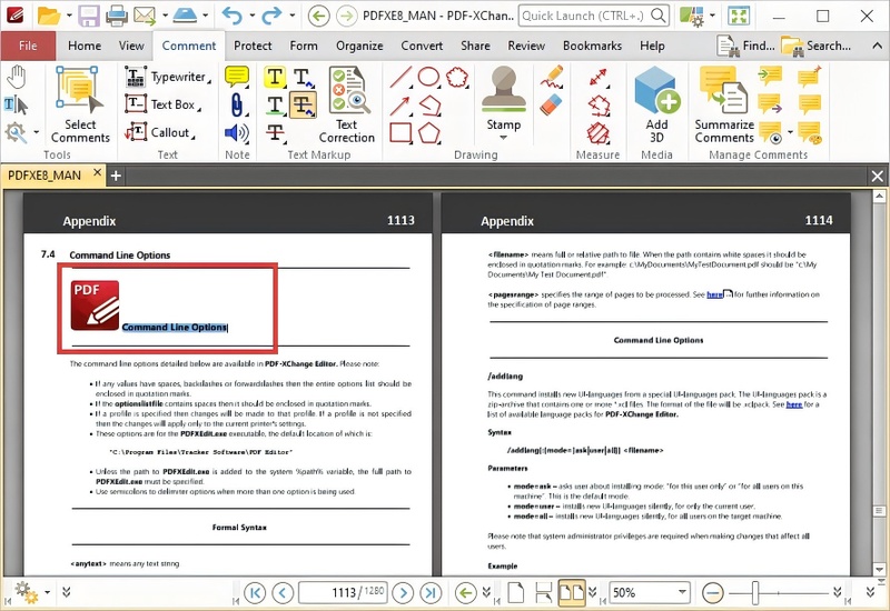 選取文字會加上刪除線，並在右側出現插入符號註解