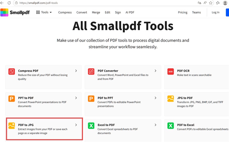 smallpdf「pdf 轉 jpg」
