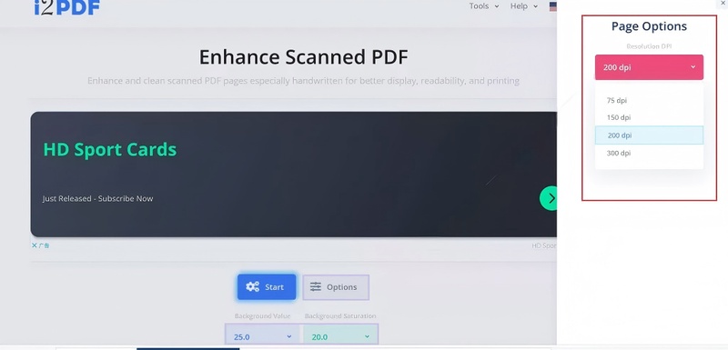 上傳pdf 檔案，調整頁面解析度