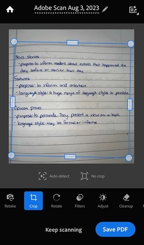 adobe scan app ios版進行pdf ocr