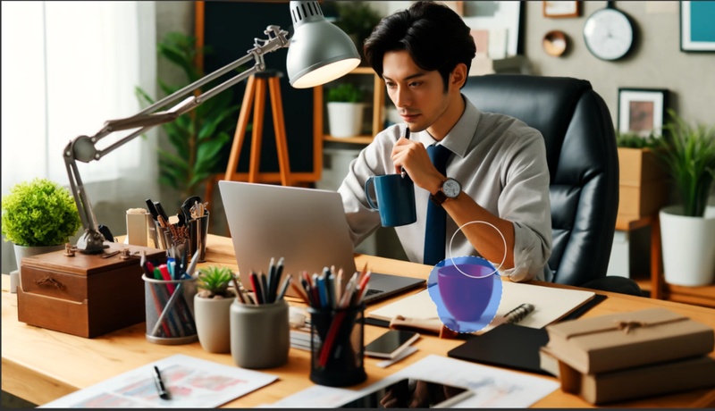 用畫筆工具塗抹選取修改範圍