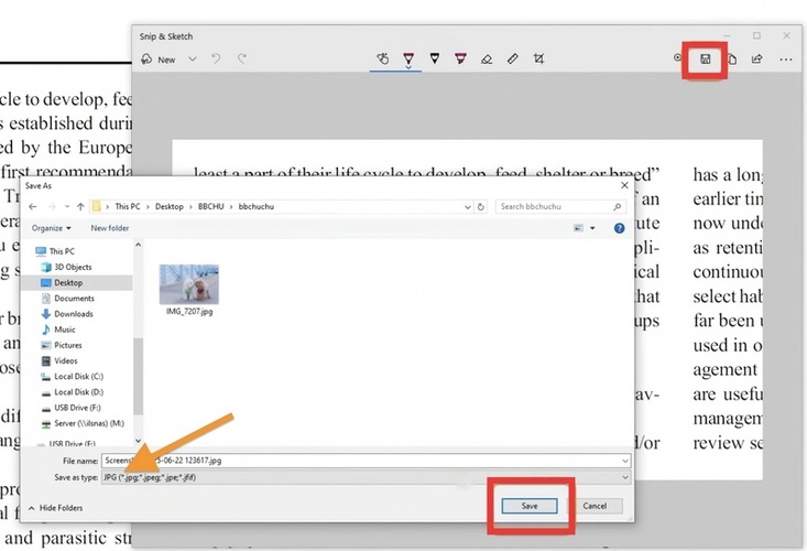 windows系統內建的截圖工具pdf轉jpg