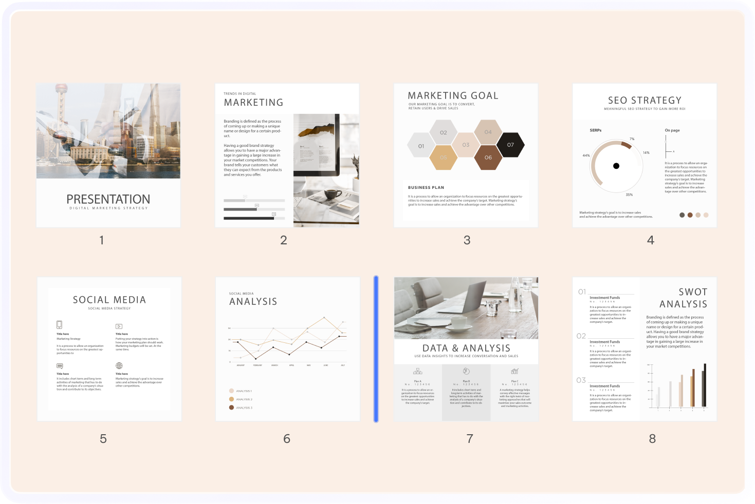Organize and rearrange PDF pages interface